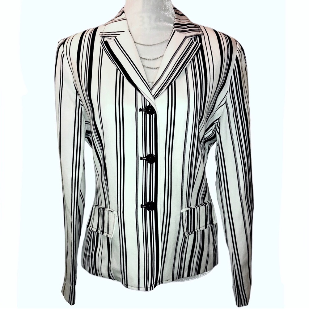 NWT Larry Levine Lined Linen Blend Blazer Jacket - Picture 4 of 13